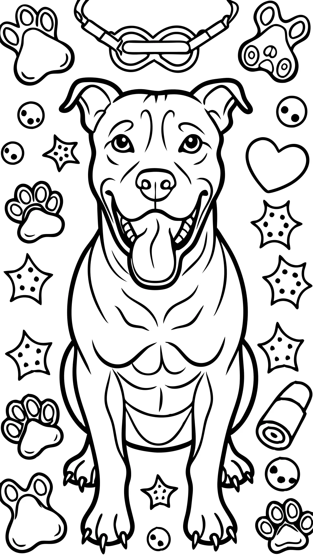 pitbull coloring page